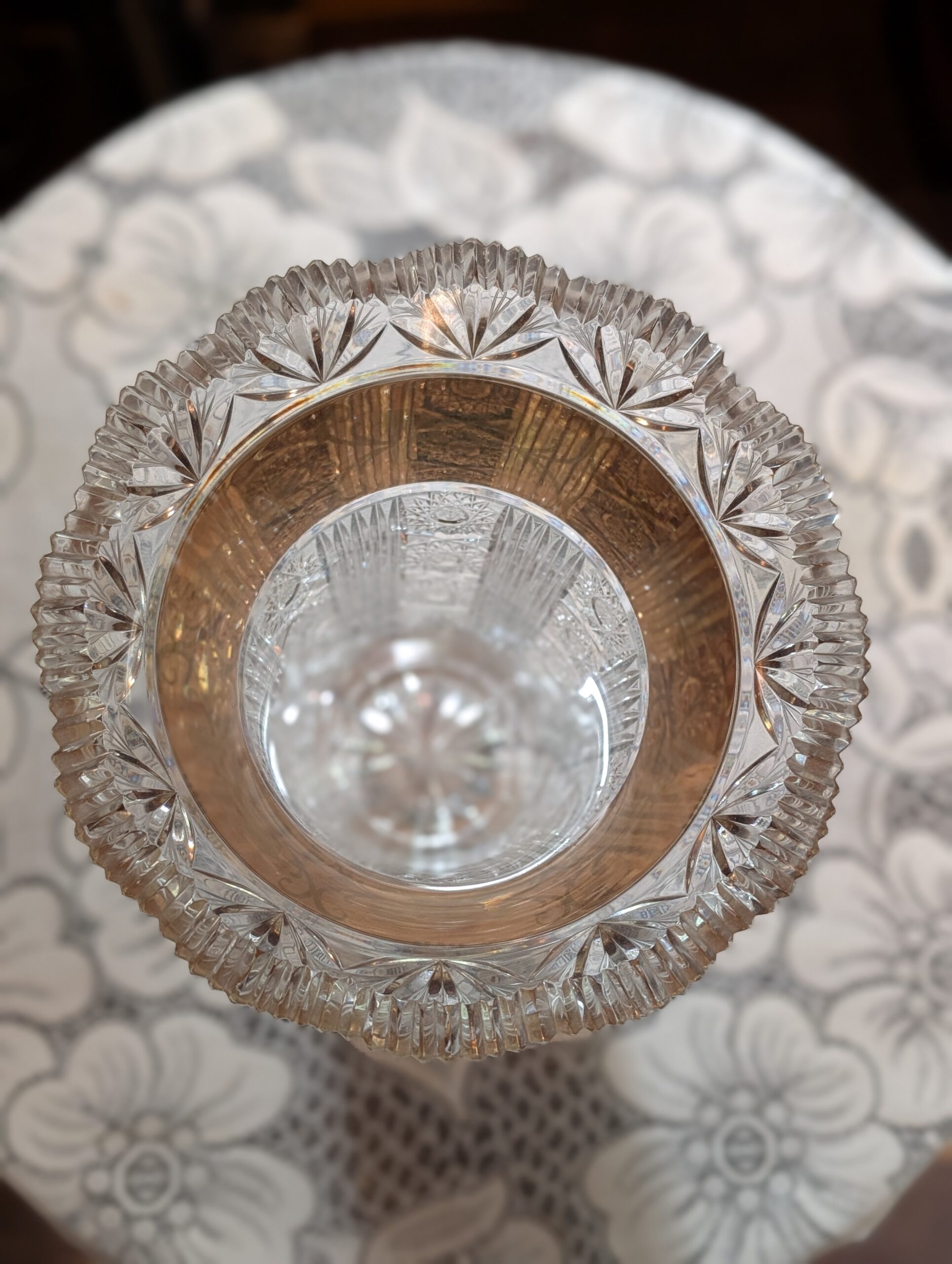 Bohemian Cut Glass Vase image 2